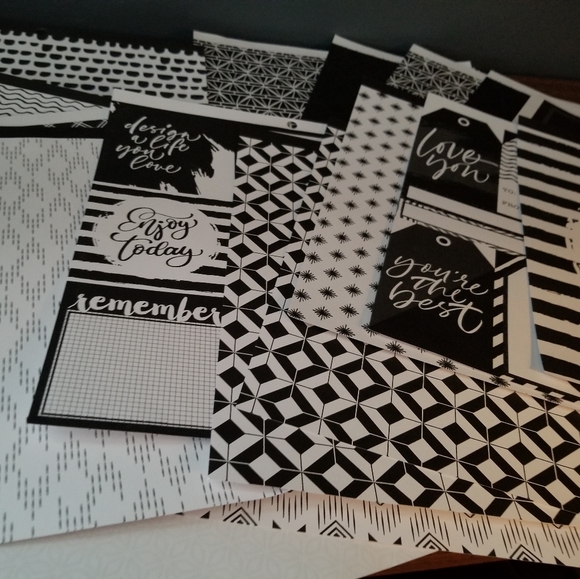 Bundle of (25) Extra Cardstock Paper in Black and White - Picture 6 of 7